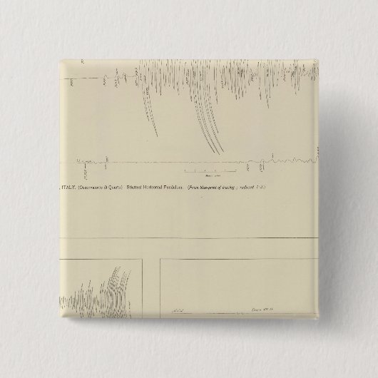 カリフォルニア地震記象6 缶バッジ (正面)