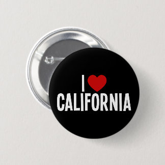 カリフォルニア大好き カリフォルニア ハート ラウンドボタン 缶バッジ