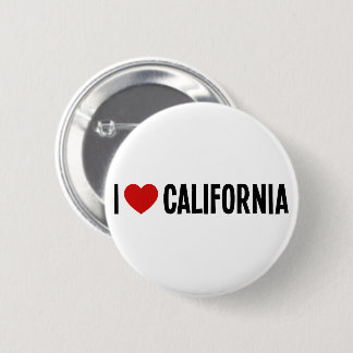 カリフォルニア大好き カリフォルニア ハート ラウンドボタン 缶バッジ