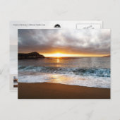 カリフォルニア太平洋岸モントレーでの夕日 ポストカード (正面/裏面)