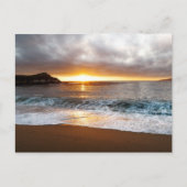 カリフォルニア太平洋岸モントレーでの夕日 ポストカード (正面)