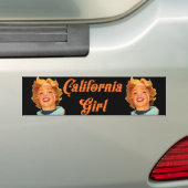 カリフォルニア女の子 バンパーステッカー (車上)
