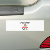 カリフォルニア女の子 バンパーステッカー (車上)