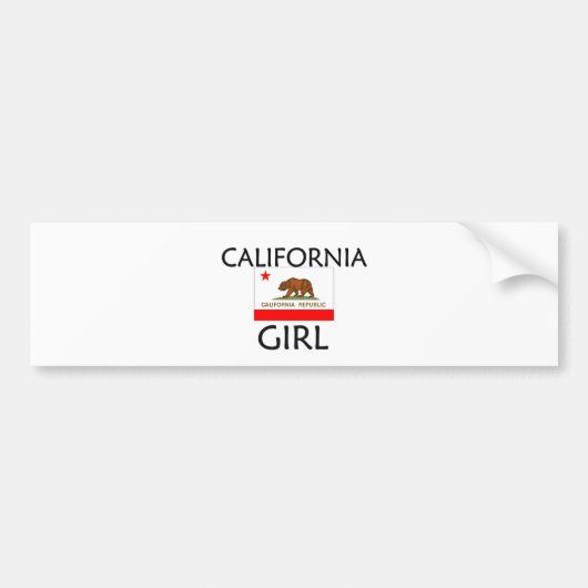 カリフォルニア女の子 バンパーステッカー (正面)