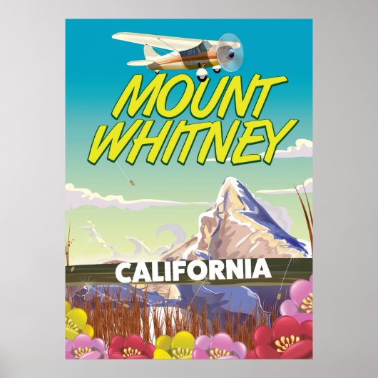 カリフォルニア山ホイットニー旅行ポスター ポスター (正面)