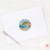 カリフォルニア島 USA ラウンドシール (封筒)