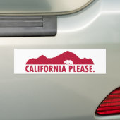 カリフォルニア州お願い バンパーステッカー (車上)