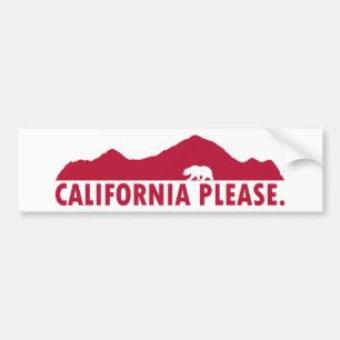 カリフォルニア州お願い バンパーステッカー