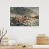 カリフォルニア州のクリッパー「ホーネット」(2511A)の燃焼 ポスター (キッチン)