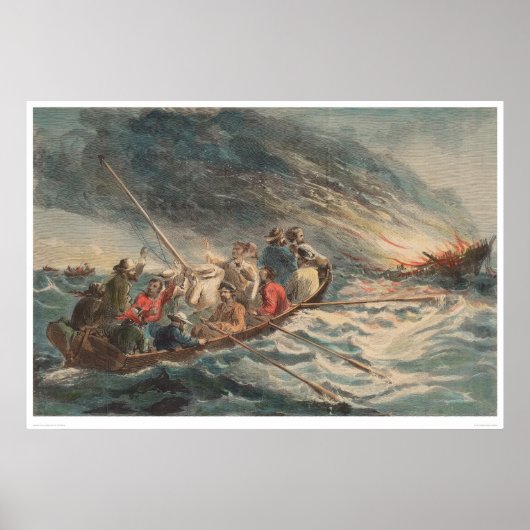 カリフォルニア州のクリッパー「ホーネット」(2511A)の燃焼 ポスター (正面)