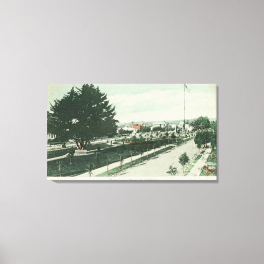 カリフォルニア州のシティパークアラメダの景色 キャンバスプリント (正面)