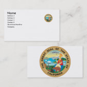 カリフォルニア州のシール 名刺 (正面/裏面)
