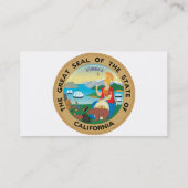 カリフォルニア州のシール 名刺 (裏面)
