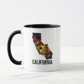カリフォルニア州のタトゥースタイル ヤシの木 マグカップ (左)