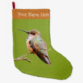 カリフォルニア州のハミングバード薄紫 ラージクリスマスストッキング (正面)