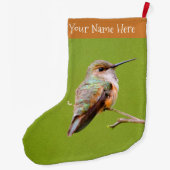 カリフォルニア州のハミングバード薄紫 ラージクリスマスストッキング (裏面)