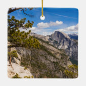 カリフォルニア州のハーフドームの風景 セラミックオーナメント (裏面)
