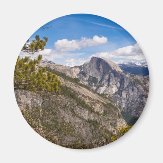 カリフォルニア州のハーフドームの風景 マグネット (正面)