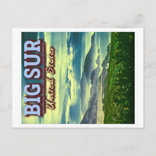 カリフォルニア州のビッグ・シュール中央海岸統一された州 ポストカード (正面)