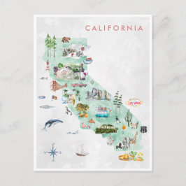 カリフォルニア州のビンテージ旅行ポストカード ポストカード