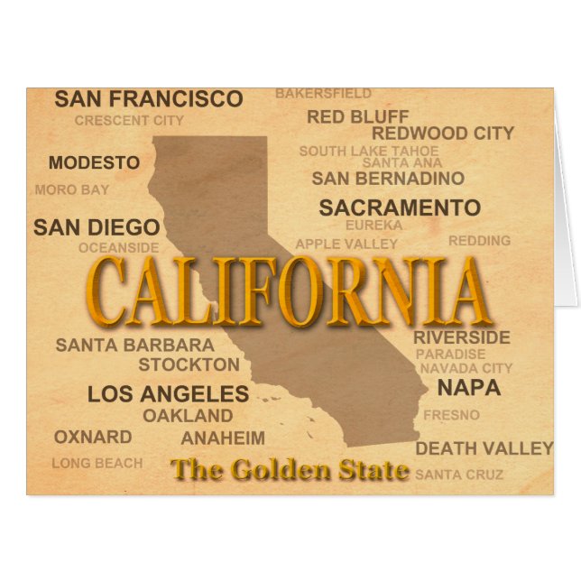 カリフォルニア州のプライドの地図のシルエット (正面横)