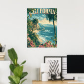 カリフォルニア州のレトロでGroovyを入手 ポスター (ホームオフィス)