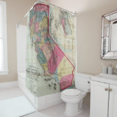 カリフォルニア州の公式の地図 シャワーカーテン (インサイチュ)