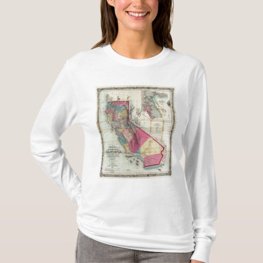カリフォルニア州の公式の地図 Tシャツ (正面)