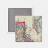 カリフォルニア州の公式地図 マグネット (正面/裏面)