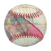 カリフォルニア州の公式地図 野球ボール (裏面)