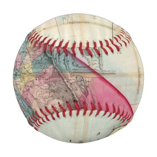 カリフォルニア州の公式地図 野球ボール (正面)