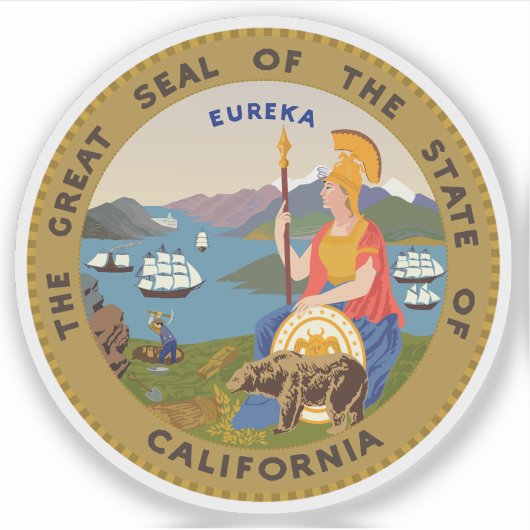 カリフォルニア州の印 シール (正面)