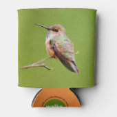 カリフォルニア州の可愛いハミングバード薄紫 缶クーラー (正面)