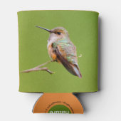 カリフォルニア州の可愛いハミングバード薄紫 缶クーラー (裏面)