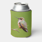 カリフォルニア州の可愛いハミングバード薄紫 缶クーラー (缶裏面)