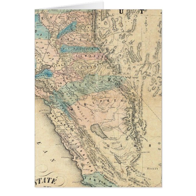 カリフォルニア州の地図 (正面)