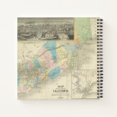 カリフォルニア州の地図 ノートブック (裏面)