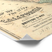 カリフォルニア州の地図 ポスター (角)