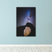 カリフォルニア州の夜の天の川 キャンバスプリント (インサイチュ (ウッドフロア))