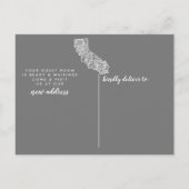 カリフォルニア州の州の動くアナウンスのポストカード 案内ポストカード (裏面)