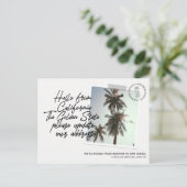 カリフォルニア州の州先移動発表 インビテーションポストカード (スタンド正面)