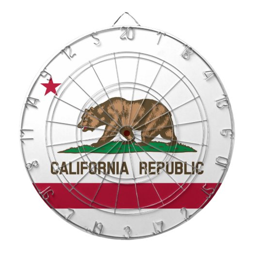 カリフォルニア州の州旗 ダーツボード (正面)