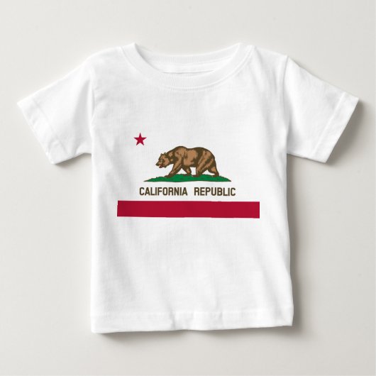 カリフォルニア州の州旗 ベビーTシャツ (正面)