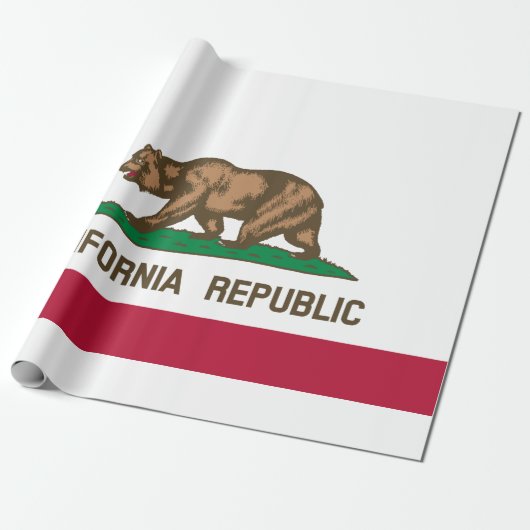 カリフォルニア州の州旗 ラッピングペーパー (アンロールド)