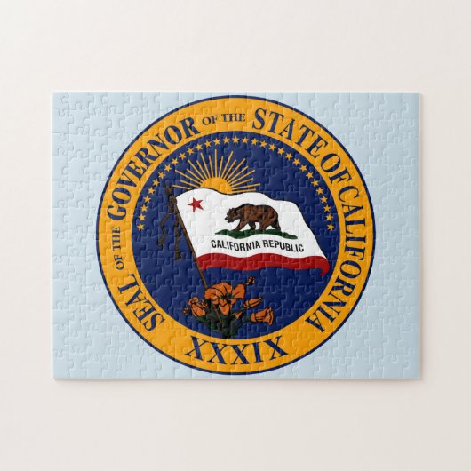 カリフォルニア州の州章 ジグソーパズル (横)
