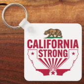 カリフォルニア州の強いグリーズベア キーホルダー (正面)