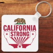 カリフォルニア州の強いグリーズベア キーホルダー (裏面)