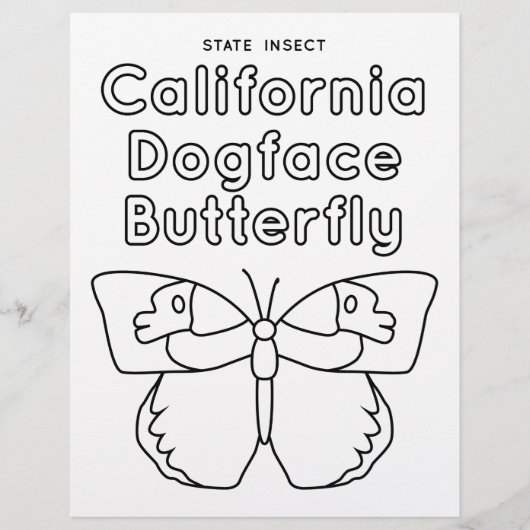 カリフォルニア州の形 首都 愛称 チラシ (正面)