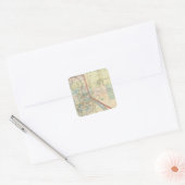 カリフォルニア州の新地図 スクエアシール (封筒)