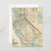 カリフォルニア州の新地図 ポストカード (正面/裏面)